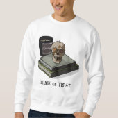 Halloween aangepaste grillige grappige schedel trui (Voorkant)
