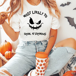 Halloween Aangepaste Grom Naar Onbekenden Pompoen T-shirt