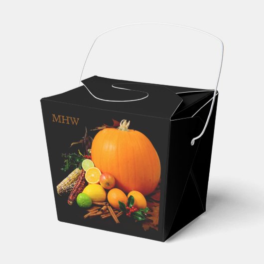 Halloween aangepaste monogram gunst doos bedankdoosjes (Voorkant Zijde)