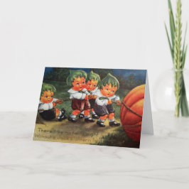 Halloween aanpasbare kinder pompoen kaart