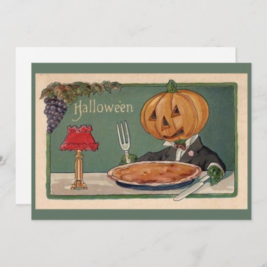  Halloween aanpasbare kunst Feestdagenkaart (Voorkant / Achterkant)