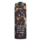 Halloween Aanpassen Gift Grappige Tekst Skelet Dan Thermosbeker (Voorkant)
