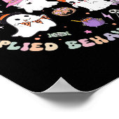 Halloween ABA BCBA RBT Gedragsanalist Ghost Neur Poster (Hoek)