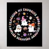 Halloween ABA BCBA RBT Gedragsanalist Ghost Neur Poster (Voorkant)