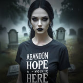 Halloween Abandon Hope Quote Tri-Blend Shirt