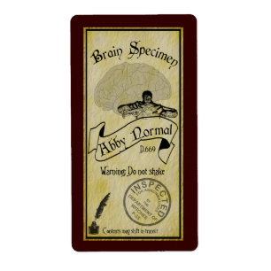 Halloween Abby Normaal Flesetiket Etiket