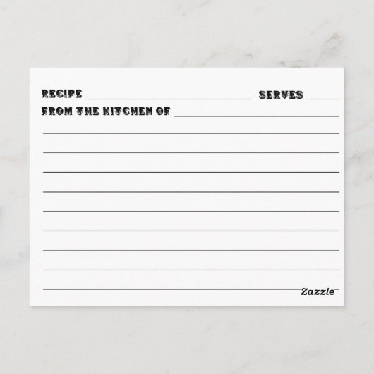 Halloween Abby Normal Recipe Card Briefkaart (Achterkant)