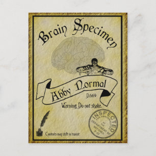 Halloween Abby Normal Recipe Card Briefkaart