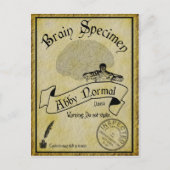 Halloween Abby Normal Recipe Card Briefkaart (Voorkant)