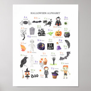 Halloween ABC Poster Kinder Studiegids
