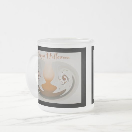 Halloween Abstract Glass Mok Raset (Voorkant links)