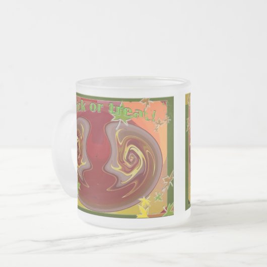 Halloween Abstract Glass Mok Raset (Voorkant links)