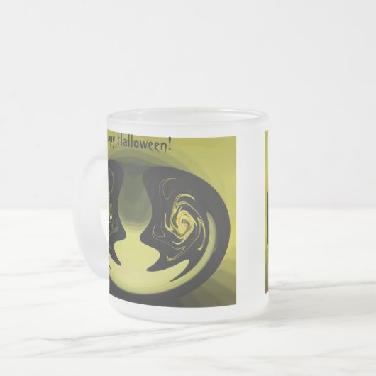 Halloween Abstract Glass Mok Raset (Voorkant links)