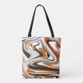 Halloween Abstract Kunstzinnig Patroon Tote Bag (Achterkant)