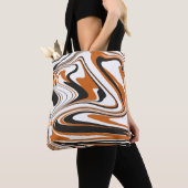 Halloween Abstract Kunstzinnig Patroon Tote Bag (Dichtbij)