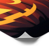 Halloween Abstract zwart kat en pompoen ontwerp Poster (Hoek)