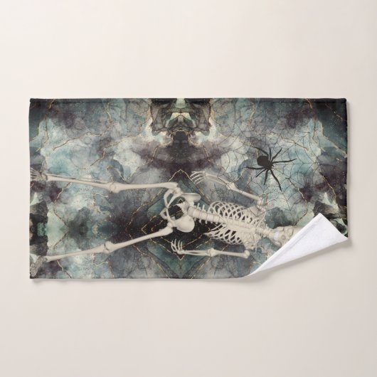 Halloween Abstracte as met Skeleton Bathroom Handdoek (Handdoek)