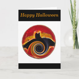 Halloween Abstracte Bat Art Kaart