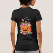 Halloween Abstracte Donkere Textuur Naadloos Ontwe T-shirt (Achterkant)