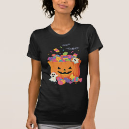 Halloween Abstracte Donkere Textuur Naadloos Ontwe T-shirt
