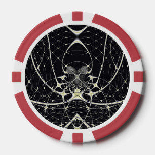 Halloween Abstracte Kunst Gouden Spinnenweb Poker Chips
