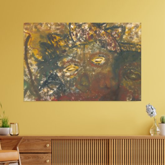 Halloween Abstracte Scary Zombie Ghost Poster Canvas Afdruk (Insitu (Woonkamer))