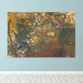 Halloween Abstracte Scary Zombie Ghost Poster Canvas Afdruk (Insitu (Houten vloer))