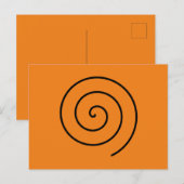 Halloween abstrakt schwarz und oranje briefkaart (Voorkant / Achterkant)