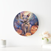Halloween Abyssiniaanse kat met pompoeneng Grote Klok (Huis)