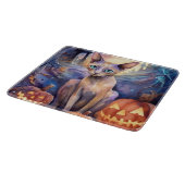 Halloween Abyssiniaanse kat met pompoeneng Snijplank (Hoek)