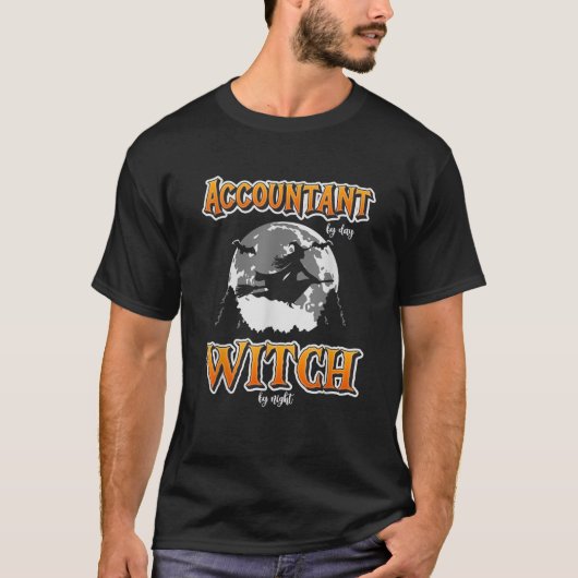 Halloween Accountant Witch Funny Schattige Account T-shirt (Voorkant)