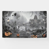 Halloween Achtergrond Horror Achtergrond Spandoek (Horizontaal)