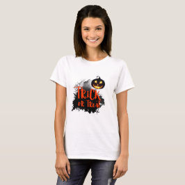halloween achtergrond met pompoen t-shirt