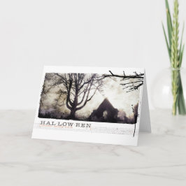 Halloween achtervolgde gotische begraafplaatsfoto kaart