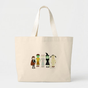 Halloween-achtige Junior-tekens Grote Tote Bag