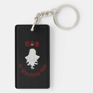 Halloween Acrylsleutelhanger   Boo kijkt naar je Sleutelhanger