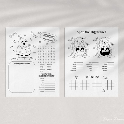 Halloween Activiteit Werkblad voor Kinderen Flyer