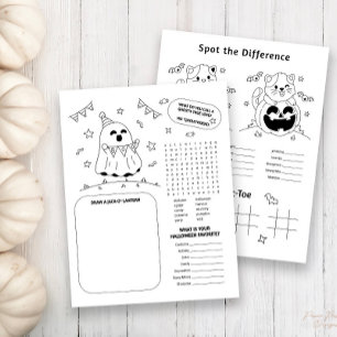 Halloween Activiteit Werkblad voor Kinderen Flyer