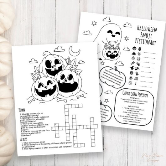 Halloween Activiteit Werkblad voor Kinderen Flyer