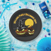 Halloween Add Family Name Year Customize 9" Papieren Bordje (Feest)