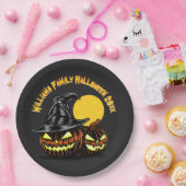 Halloween Add Family Name Year Customize 9" Papieren Bordje (Feest)