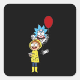 halloween adesivo Rick and Morty Vierkante Sticker
