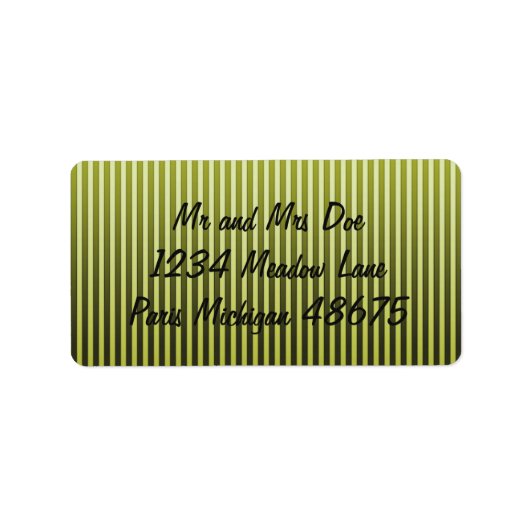Halloween-Adresetiketten/groene strepen Etiket (Voorkant)