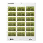 Halloween-Adresetiketten/groene strepen Etiket (Full Sheet)