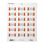 Halloween-Adresetiketten/Jack-o-Lantern Etiket (Full Sheet)