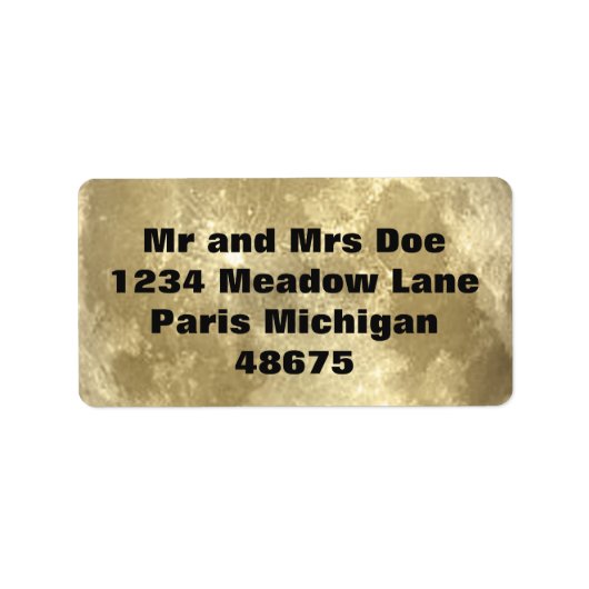 Halloween-Adresetiketten/maan Etiket (Voorkant)