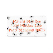 Halloween Adresetiketten/Spiers Etiket (Voorkant)