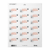Halloween-Adresetiketten/spin en web Etiket (Full Sheet)