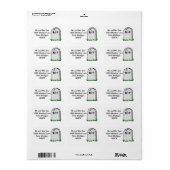 Halloween-adreslabels/grafsteen Etiket (Full Sheet)