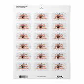 Halloween-adreslabels/Spin en Web Etiket (Full Sheet)